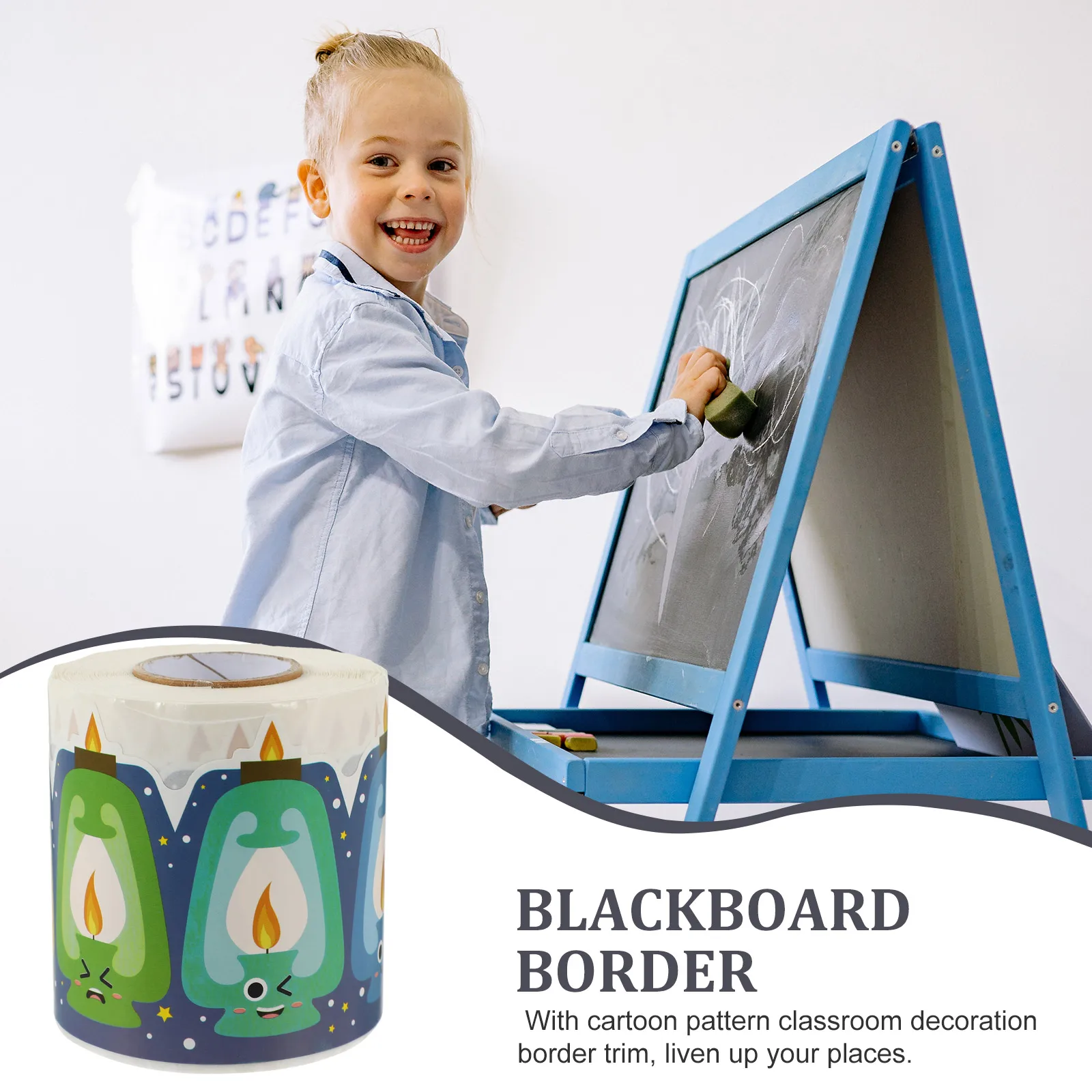 

Waterproof Adhesive Sticker Stickers Decoration Replaceable Bulletin Board Border Adorable Detachable