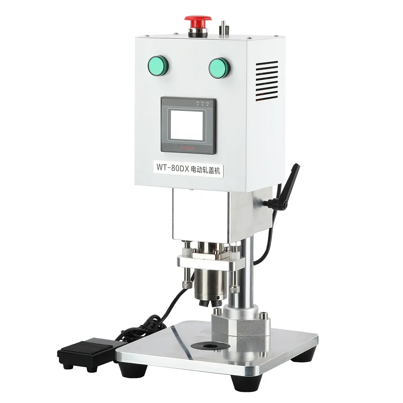 Electric Bottle Caps Sealing Capping Machine 80DX 20MM 15MM 13MM Caliber Capper for Collar Ring Crimping Vial Top Pressing Glass