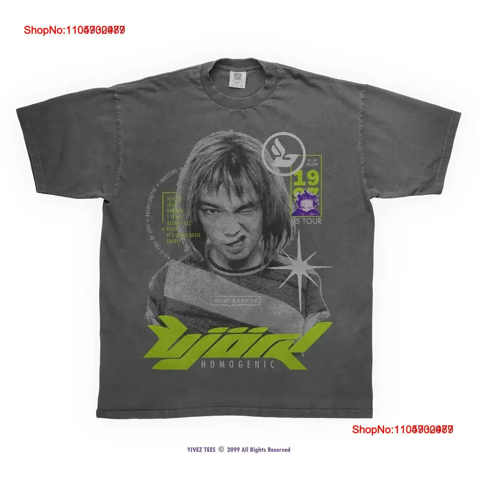 Björk Fan T Shirt Homogenic Album Merch Music ConcerT 2000s Iconic Pop Culture Indie Band Streetwear s vintage Washed homme