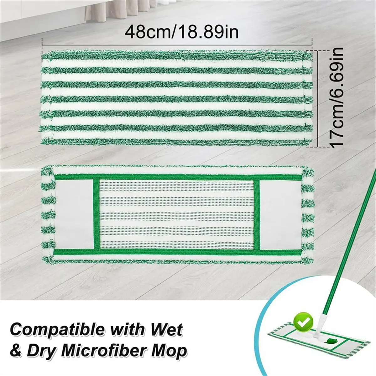 

Сменные подушечки A75k для влажной и сухой швабры из микрофибры, 6 упаковок стержней для швабры из микрофибры, многоразовые моющиеся подушечки для пылевой швабры