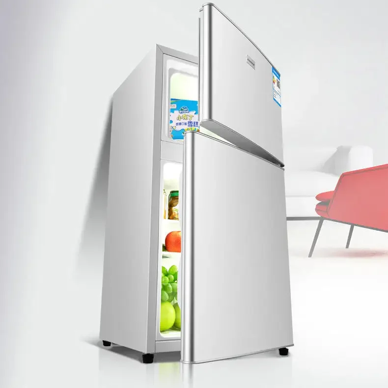 Small Refrigerator 138L Energy-saving Silent Double-door Refrigerator for Domestic Small-sized Refrigerated Student Dormitory