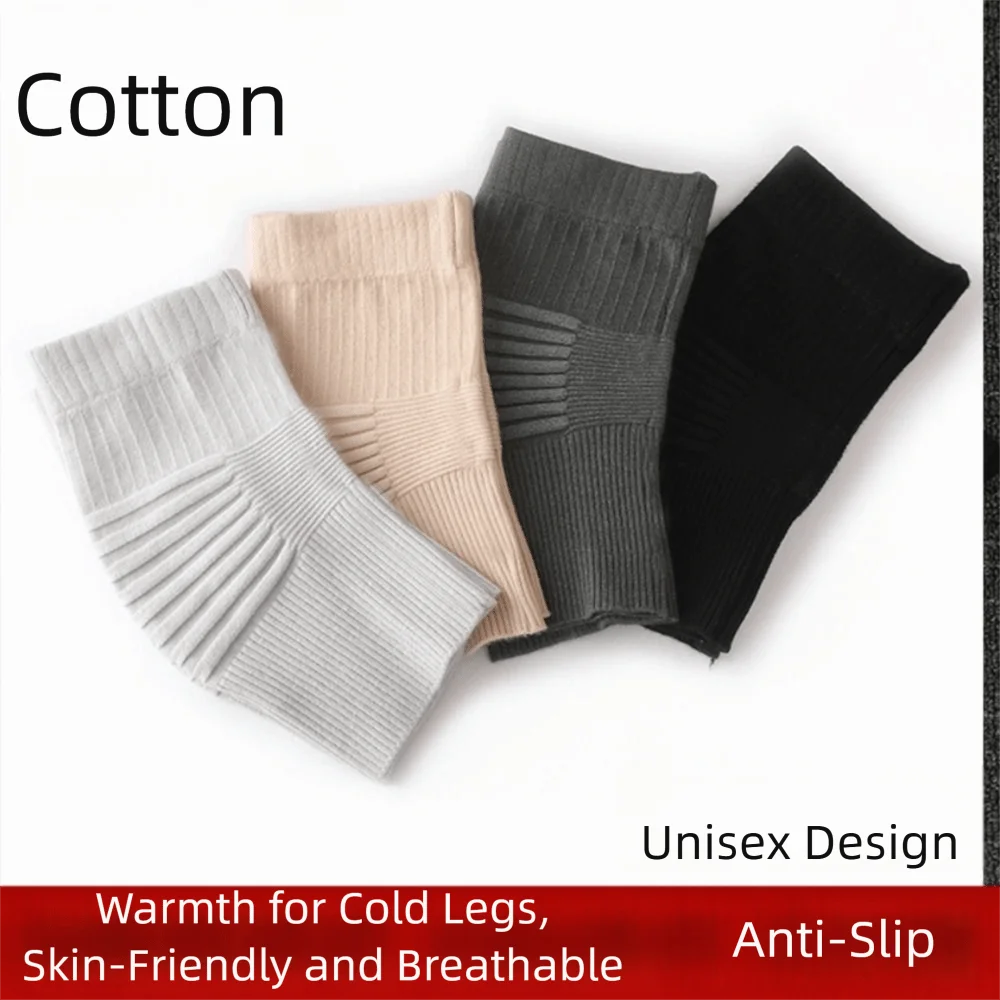 Women Men Cotton Knee Warmers Soft Thermal Stretch Fit Knee Protector Sleeve Knitted Knee Brace Pads Sports Protection