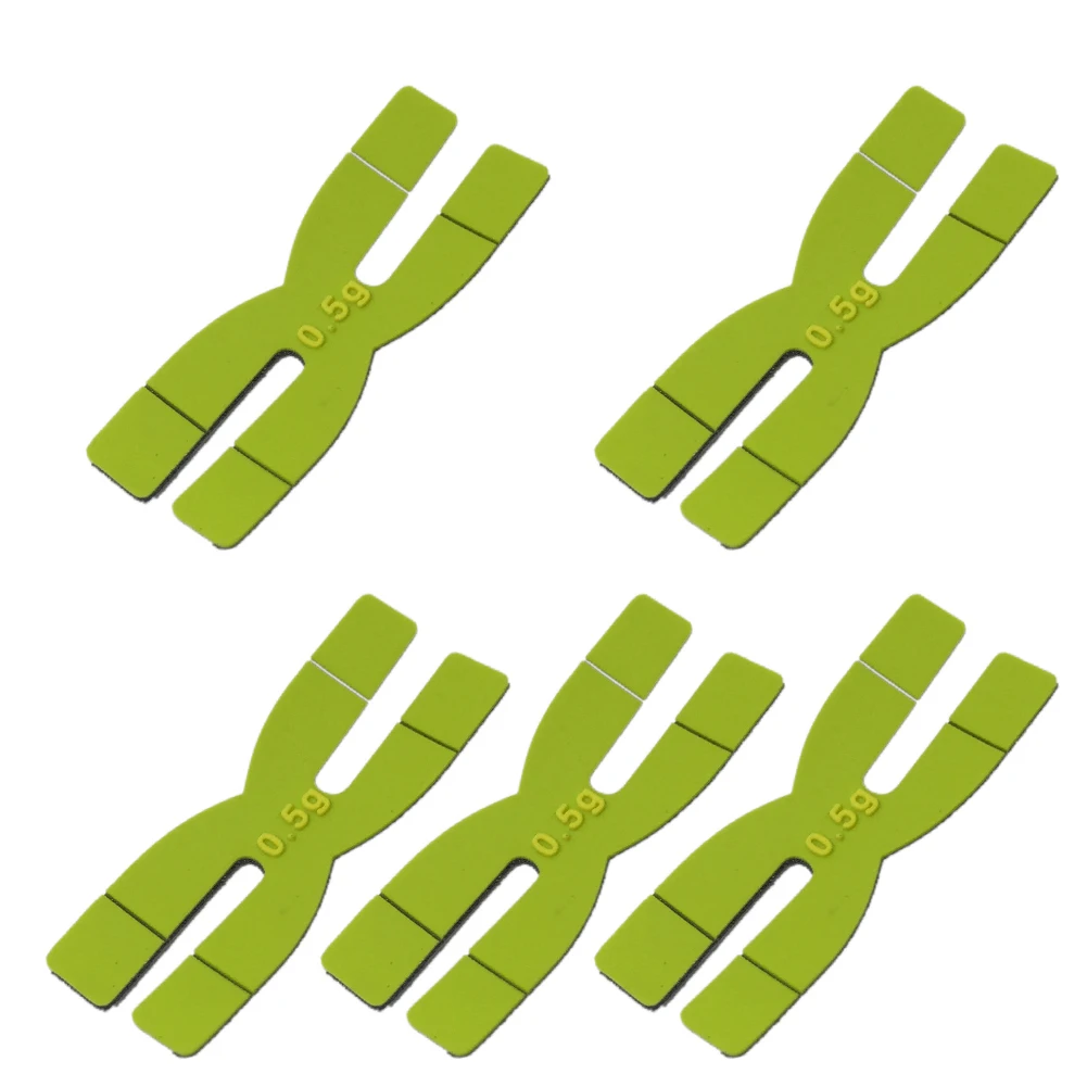 5pcs Badminton Racket Weight Plate Badminton Racket Balance Plate H-shaped 0.5g Silicone Racket Head Balance Bar