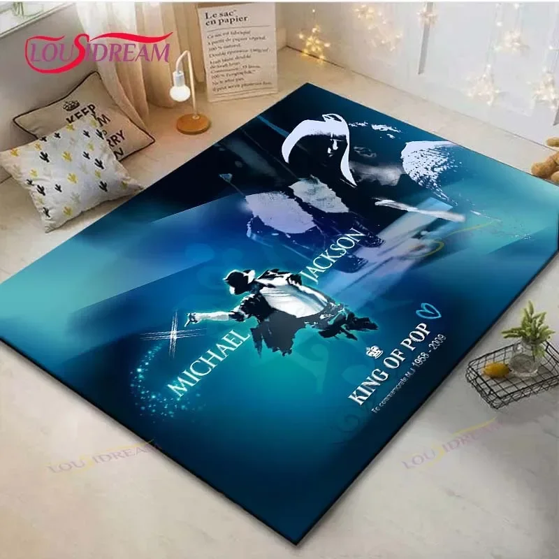 

Fashion M-Michael-Jackson Printed Carpets Living Room Anti-Skid Area Rug Kids Bedroom Mats Yoga Mat Large Carpet Decor