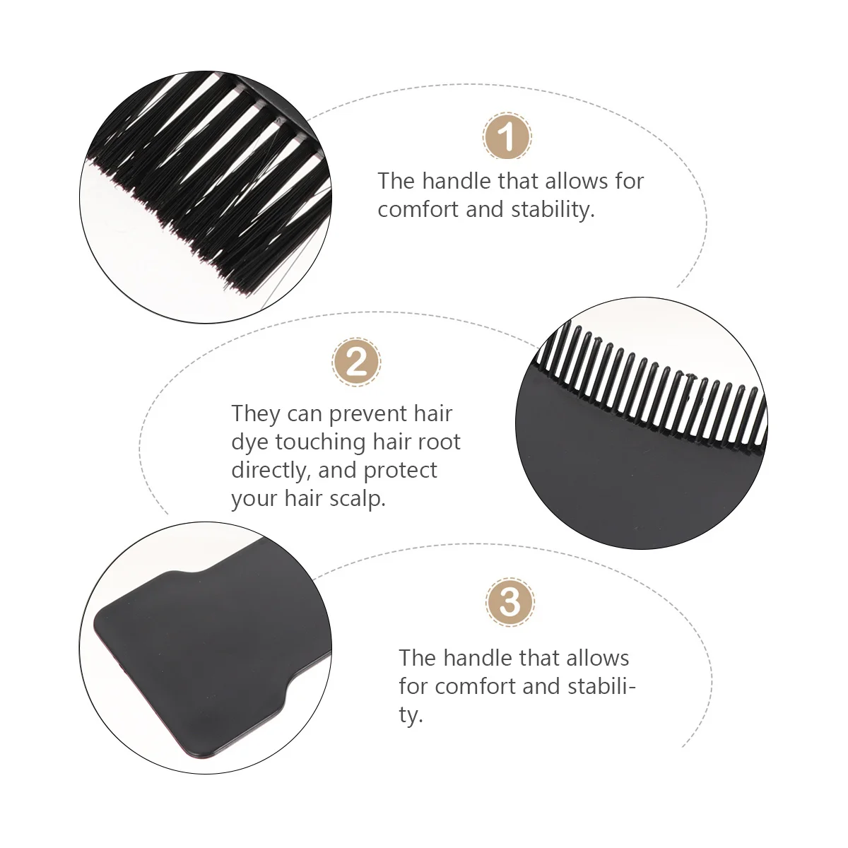 

4Pcs Hair Coloring Tool Set Highlighting Board Hair Dye Brush Protect Scalp Suitable Home Salon Highlighting Board