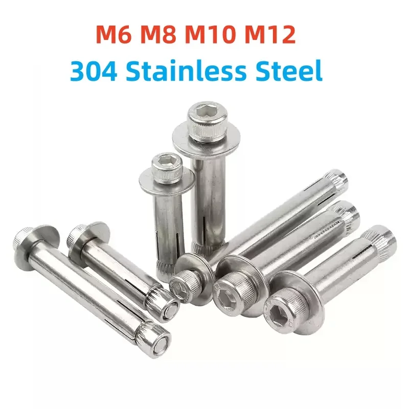 304 Stainless Steel Hexagon Hex Socket Head Built-in Expansion Screws M6 M8 M10 M12 Internal Expansion Bolt