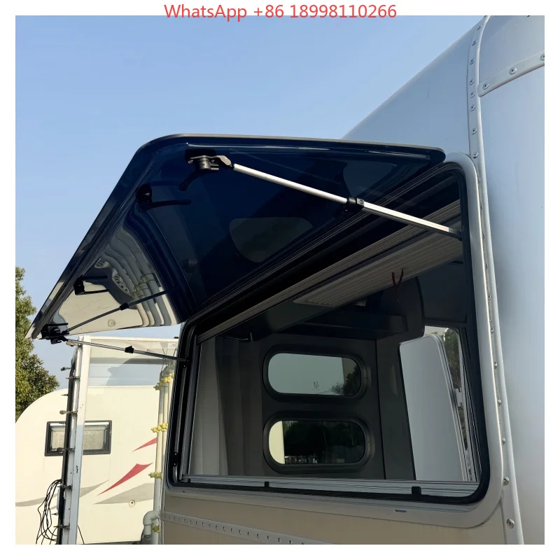 

Round Corner Curved Caravan Window 1350x600mm with Anti-mosquito Net Blackout Blind For RV Camper Trailer Special Vehicle