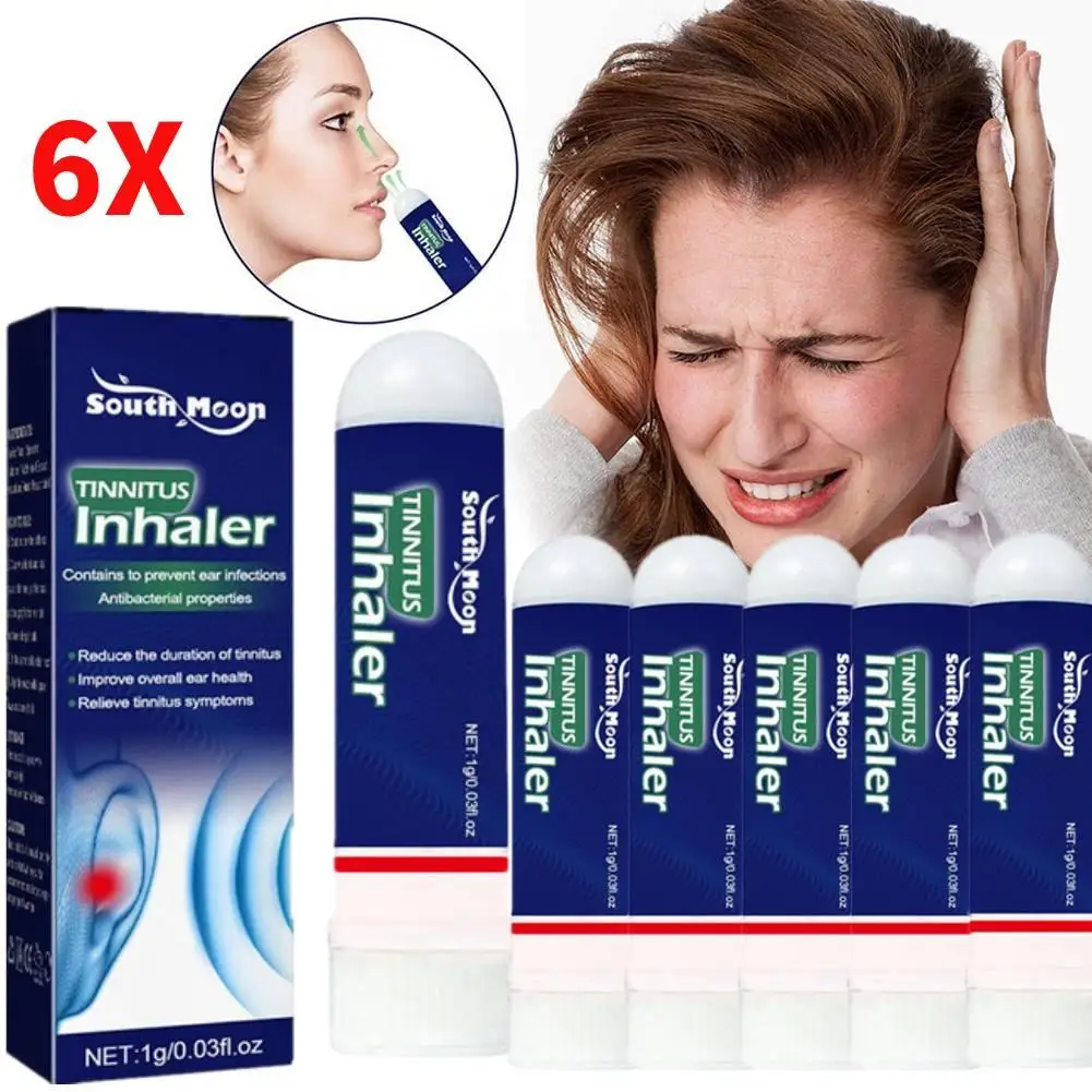 6pc Ear Nasal Relief Treatment Inhaler Relieve Deafness Tinnitus Itching Earache Ear Hard Hearing Treatment Health Care