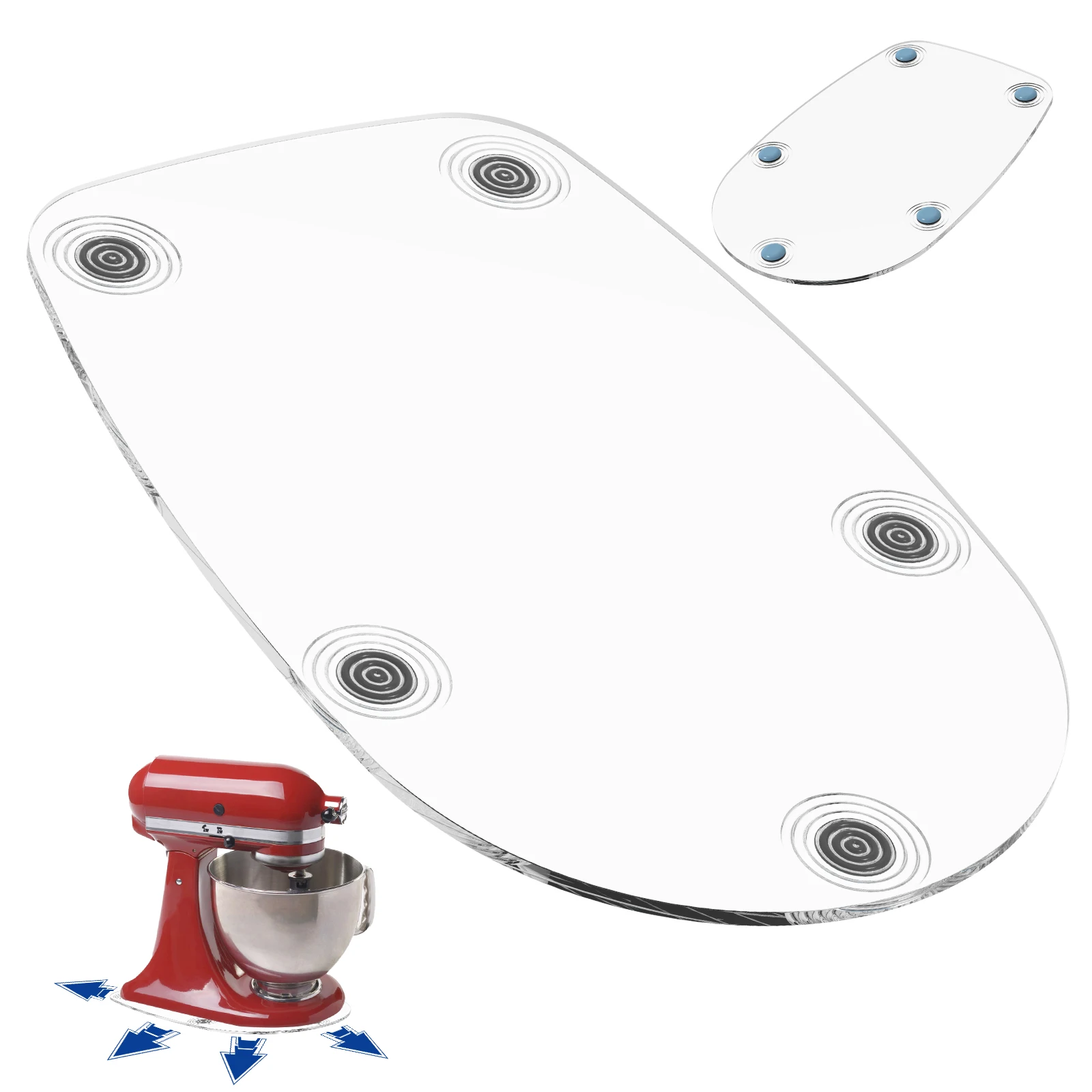 Mixer-Gleitmatte aus Acryl, Schiebematte zum Schützen vor Rutschen, für 4,5 QT Kippkopf-Standmixer, Küchengeräte-Gleitunterlage