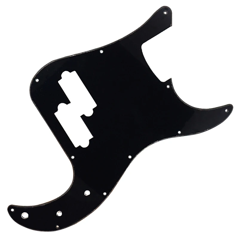 Single Layer Black 11 Hole Bass Pickguard Scratch Plate Pick Guard For 4 String American/Mexican Standard Accessories