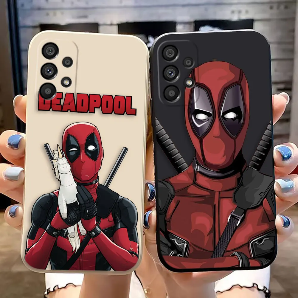 Marvel Cool Deadpool Cover Phone Case For Samsung Galaxy A03 A03S A04E A05S A10 A12 A13 A14 A20S NOTE 20 10 8 M53 M33 Case Shell