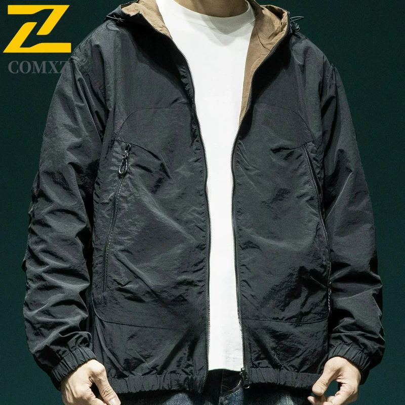 COMXZ Thick Winter Jacket Korean Fashion New Trendy Solid Color Travel Padding Coat Skiing Stylish Puffer Jacket Mens Clothing