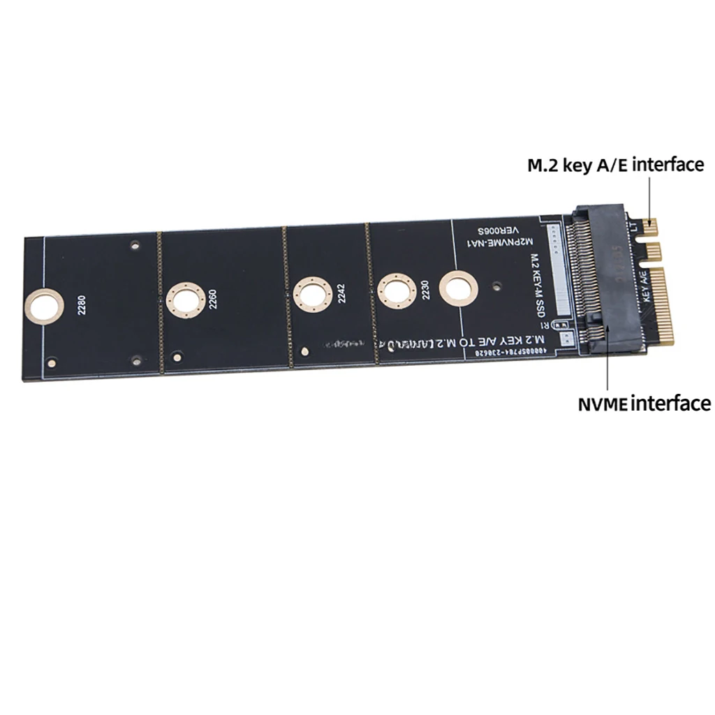 Adaptador para tarjeta de conversión M2 KEY A/E A M.2 NVME, interfaz WIFI para M.2 NVME PCI-E 2230 2242 2260 2280 SSD, placa de expansión