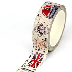 Ruban adhésif de masquage pour scrapbooking et journalisation, Washi Tape, Deco Vintage Bus, Telephone Booth, DIY, Cute Staacquering, New, 1Pc, 10M