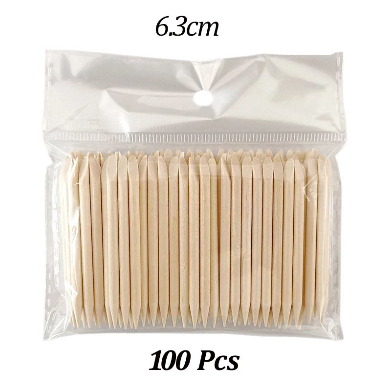 100Pcs/500Pcs Holz Häutchen Pusher Sticks 63/75/95/105/127/150/178MM Für Gel Polnisch Entfernen Sauber Pediküre DIY Design Punktierung Werkzeug