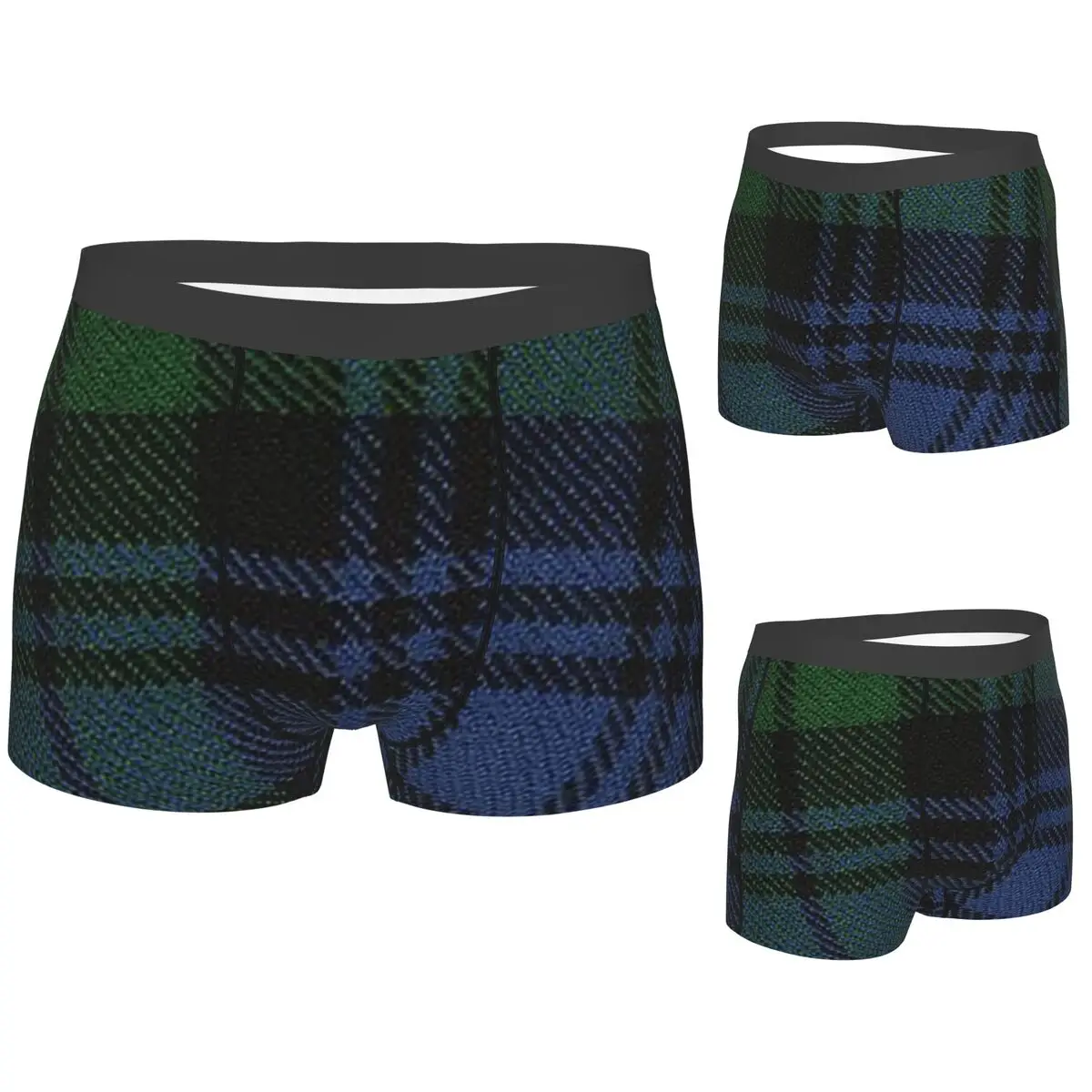 

Boxer Underpants Shorts Black Watch Ancient Original Scottish Tartan Panties Male Comfortable Underwear for Homme Man Gift