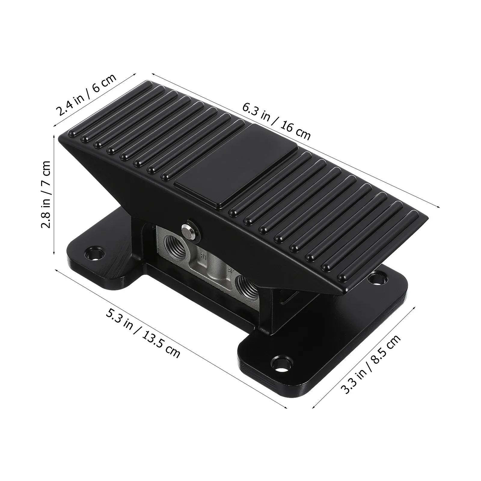 Detalle 3 de Electroválvula Momentary Foot Pedal Valve Zinc Alloy Housing Non Slip Textured Surface Hands Free Machine Tool Control Pneumatic Foot Air Pedal Neumática