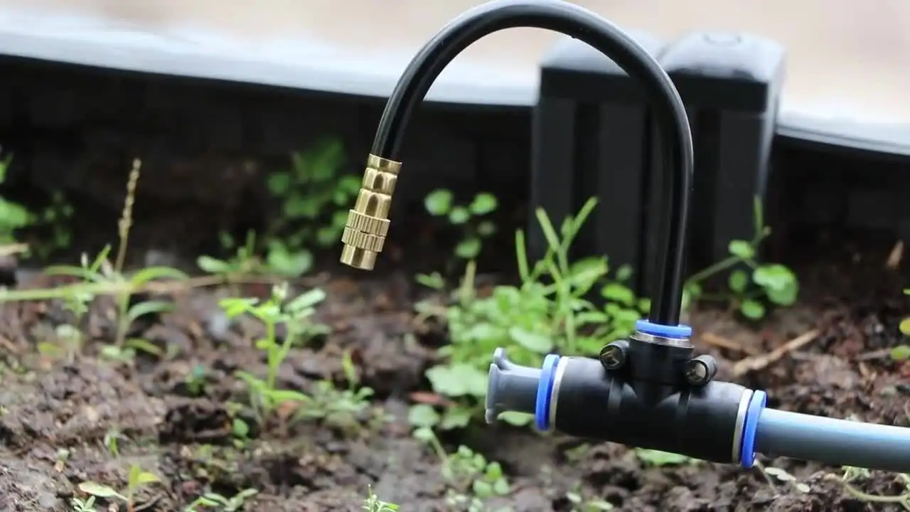 Brass Misting Nozzle PE Hoses Adjustable Atomization Sprayer Irrigation Watering