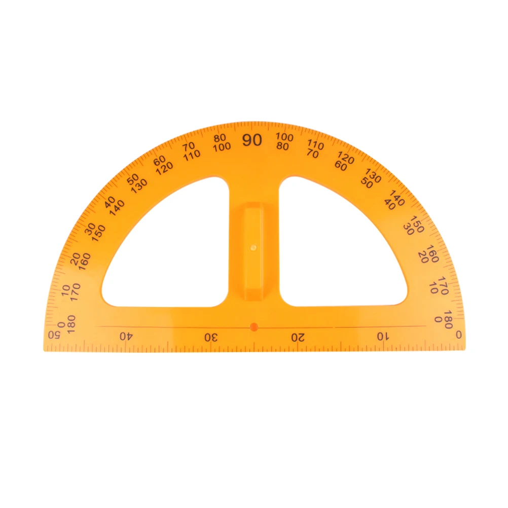 

Geometry Ruler Protractor School Stationery Teaching Aid Precise Scale Drafting Tools Study Aids Portable Plastic