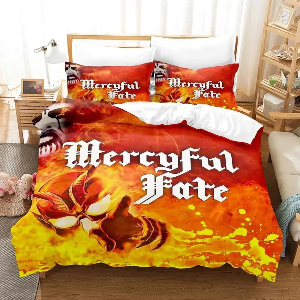 3D Print Mercyful fate Bedding Set Duvet Cover Bed Set Quilt Cover Pillowcase Comforter king Queen Size Boys Adult Bedding Set