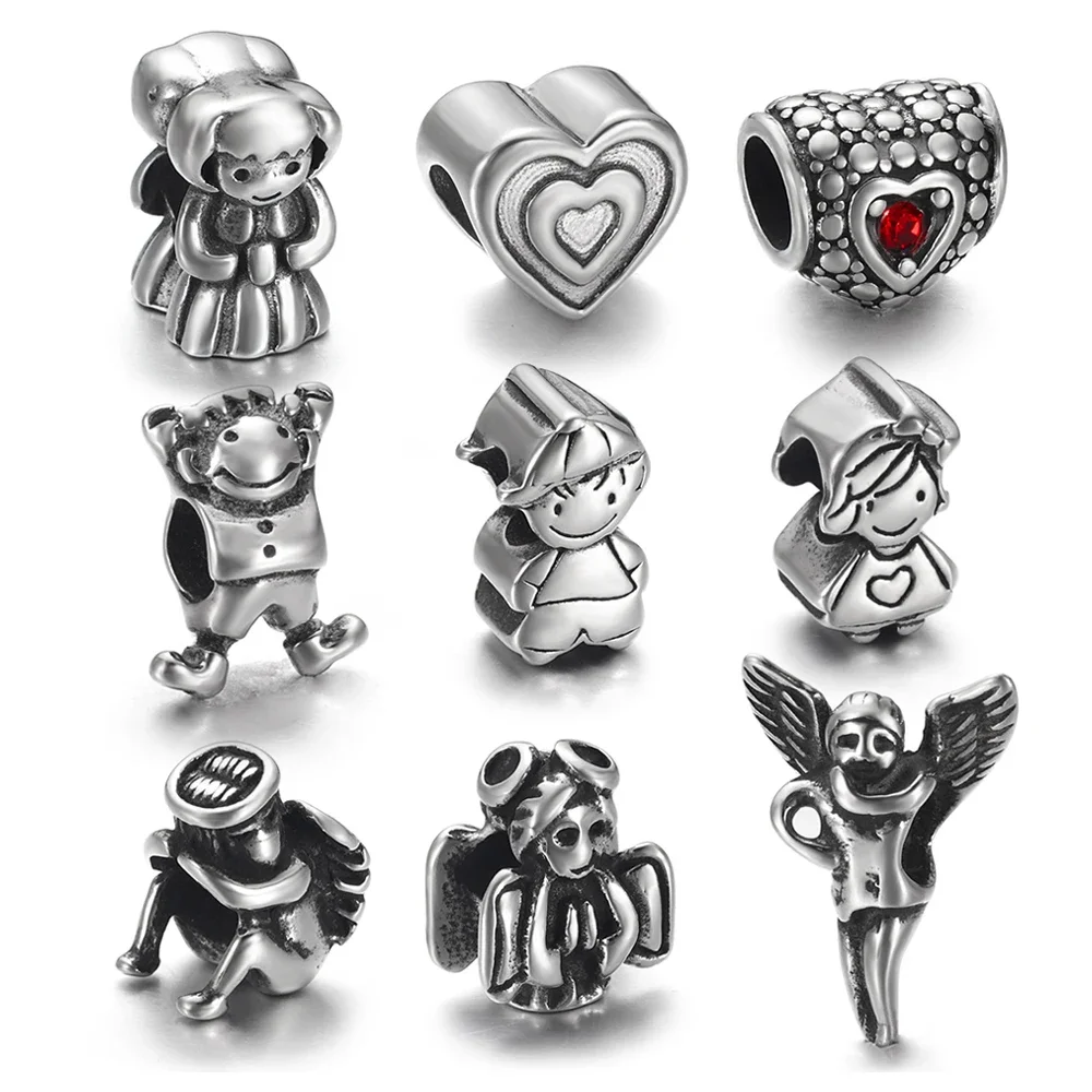 الفولاذ المقاوم للصدأ الخرز 5 مللي متر ثقب Paracord سكين الحبل المنزلق باندو حبة فاصل صالح الجلود سوار حبلي صنع الملحقات