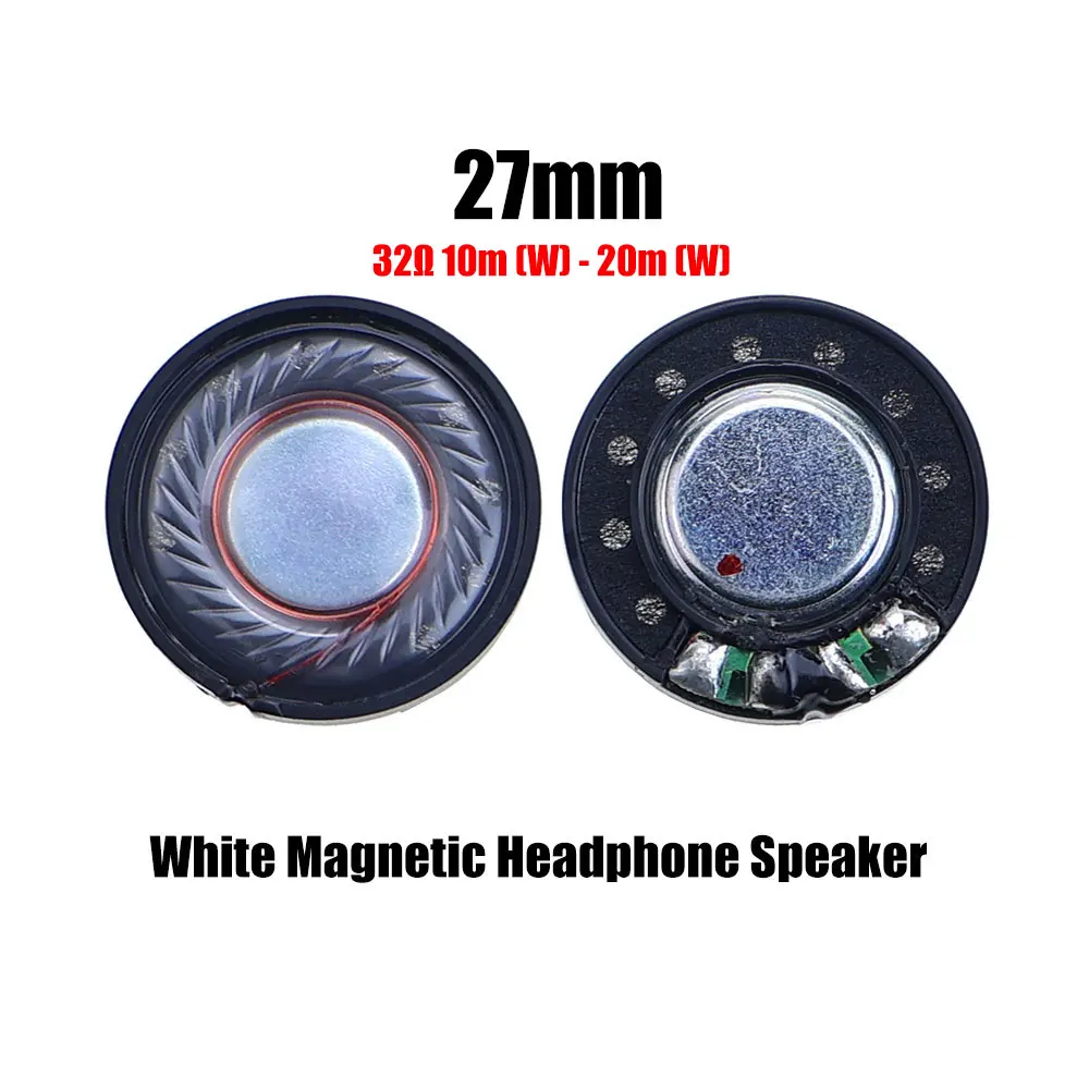 2 قطعة 32 أوم 32R 10 متر (ث)-20 متر (ث) 27 مللي متر 30 مللي متر 40 مللي متر 50 مللي متر سماعة سائق Hifi سماعة الرأس المغناطيسي الحد من الضوضاء مكبر الصوت