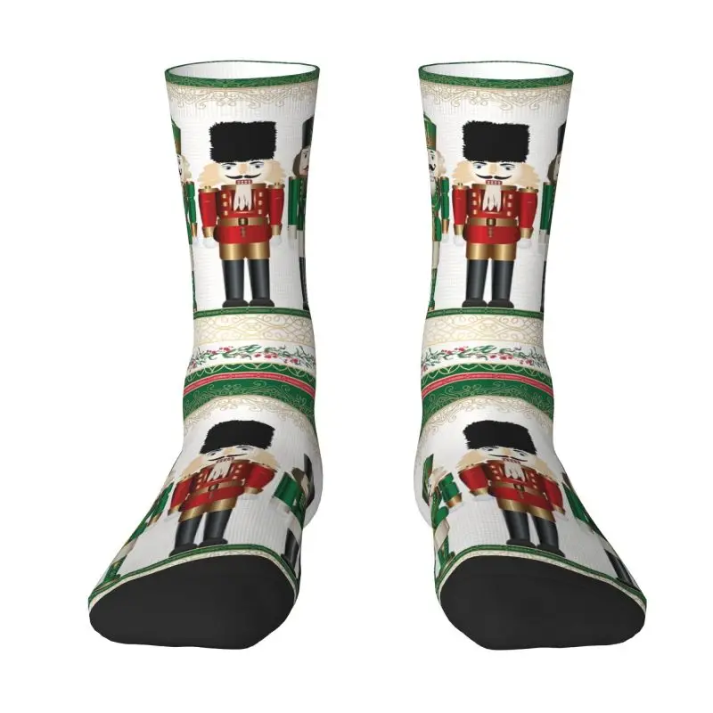 Merry Christmas Nutcrackers Dress Socks for Men Women Warm Funny Novelty Nutcracker Soldier Doll Gift Crew Socks