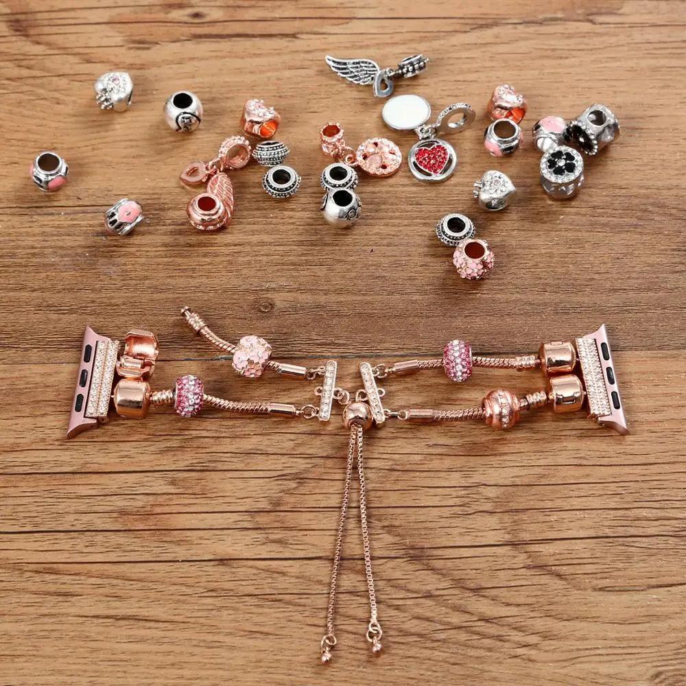 DIY Diamond strap for Apple watch Ultra 8 7 6 5 4 SE 45mm 41mm 40mm 44mm Metal charm bracelet for iwatch series 38mm 42mm strap
