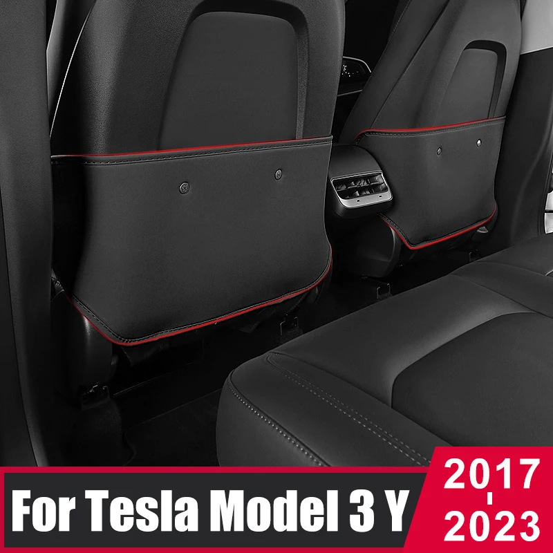 For Tesla Model 3 Model Y 2017- 2021 2022 2023 Car Seat Back Anti Kick Pad Protector Cover Waterproof Anti Dirty Mat Accessories