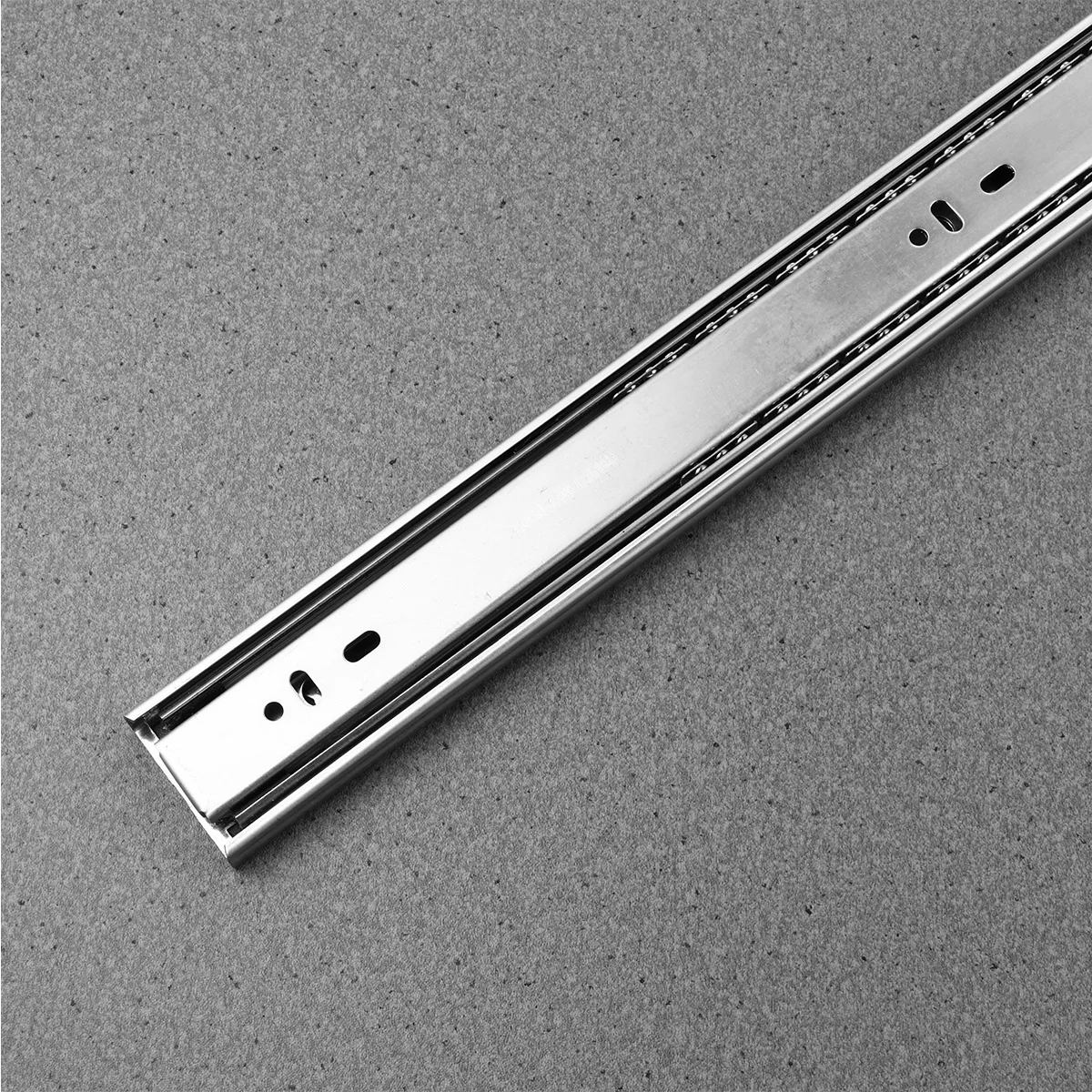 

2 pcs 3 Section 20 Inches 500Mm Double Spring Drawer Slides Steel Ball Bearing Silent Tracks For Cabinet Desk Wardrobe
