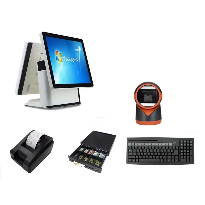 

Hot Sale 15+11.6'' Wholesale Pos System Set Pc Win Dows Cash Register Restaurant Touch Screen Pos Systems Cash Register