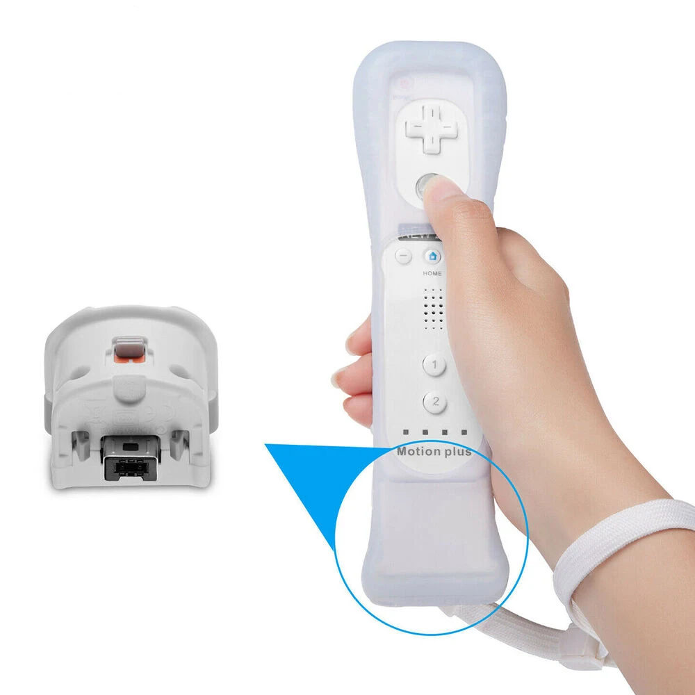 1Pc Motion Plus Adapter Sensor Accelerator Intensifier +Silicon Case For Nintendo Wii Remote Controller Motion Enhancer Games