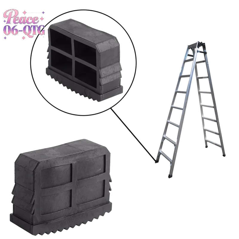 Hot 1pcs Black Rubber step ladder feet Anti-Slip Folding Step Ladder Feet Pad Ladder Foot Grip Cover Protector Replacement Tools