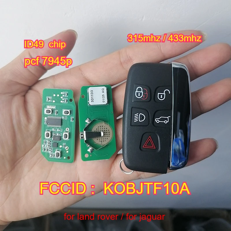 

315/433 МГц ID49 чип автомобильный брелок с дистанционным управлением для Land Rover Evoque Discovery 4 Evoque для Jaguar F-Pace F-Type XE XF XJ Freelander