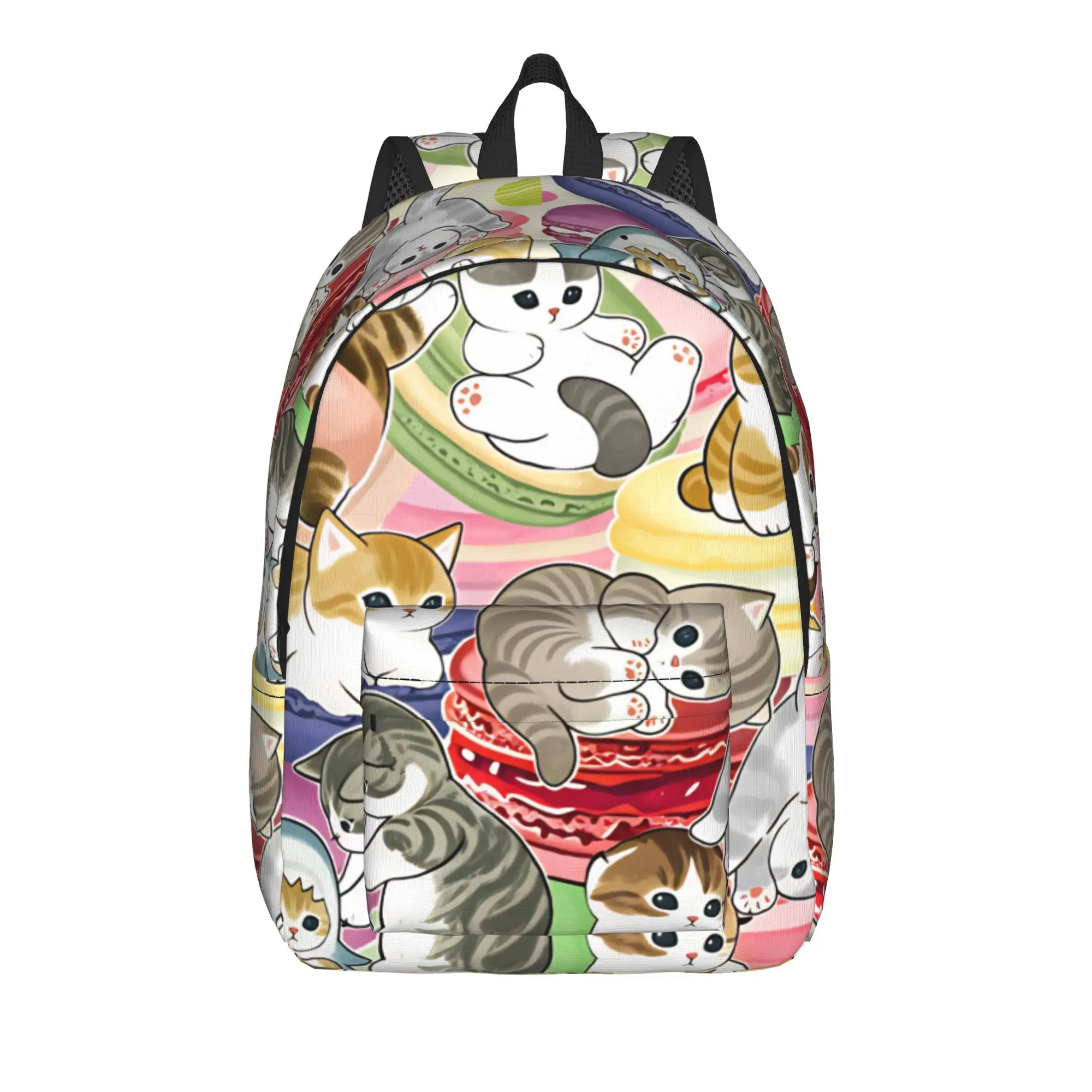 Mofusand Japanese Shark Cat  Backpack Women Men  Breathable Backpacks Polyester Elegant School Bags Cycling Colorful Rucksack
