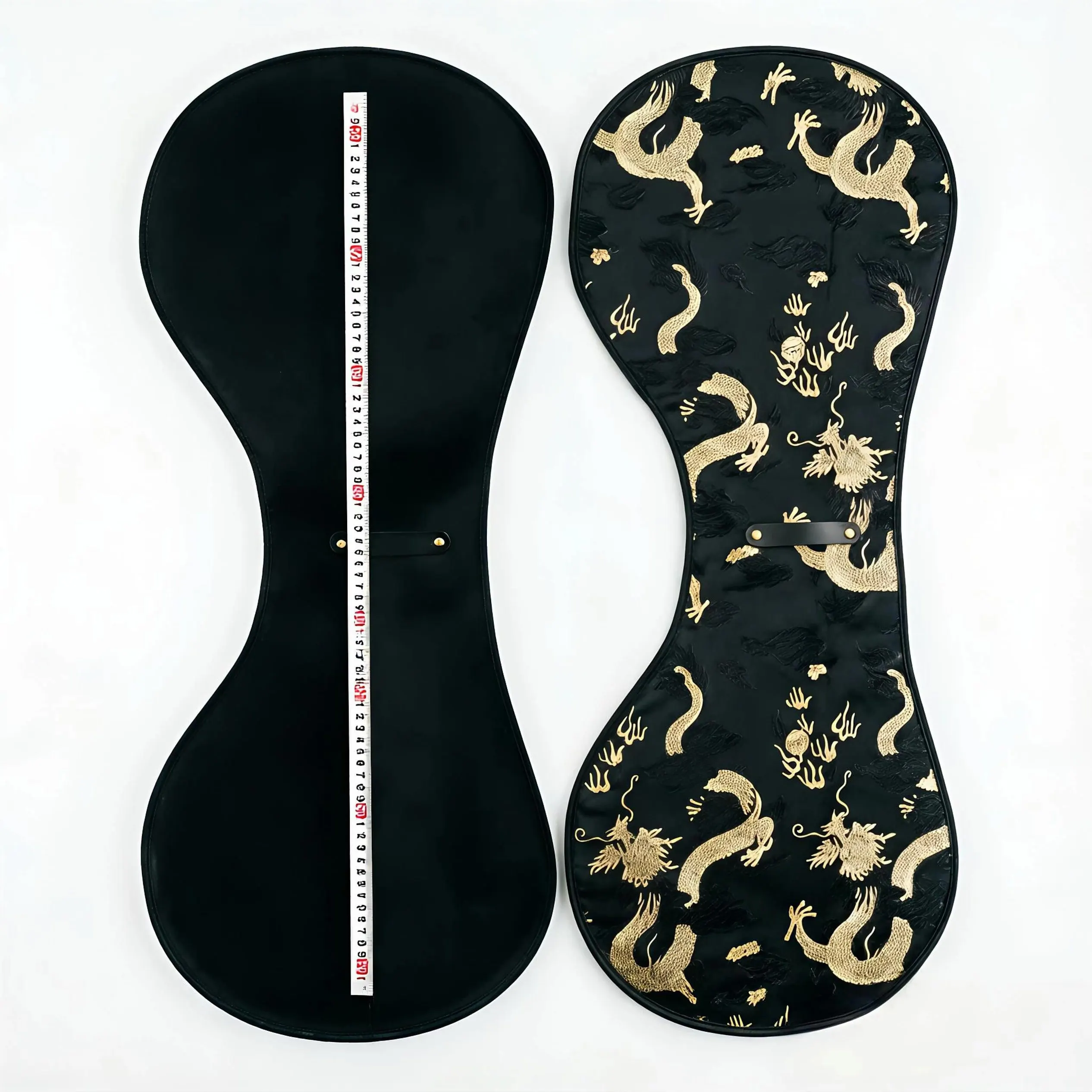 Double‑Sided Wearable Warrior Hanyao Waist Guard 88cm Traditional Chinese Armor Waist Belt with Brocade Pattern Waist Accessor