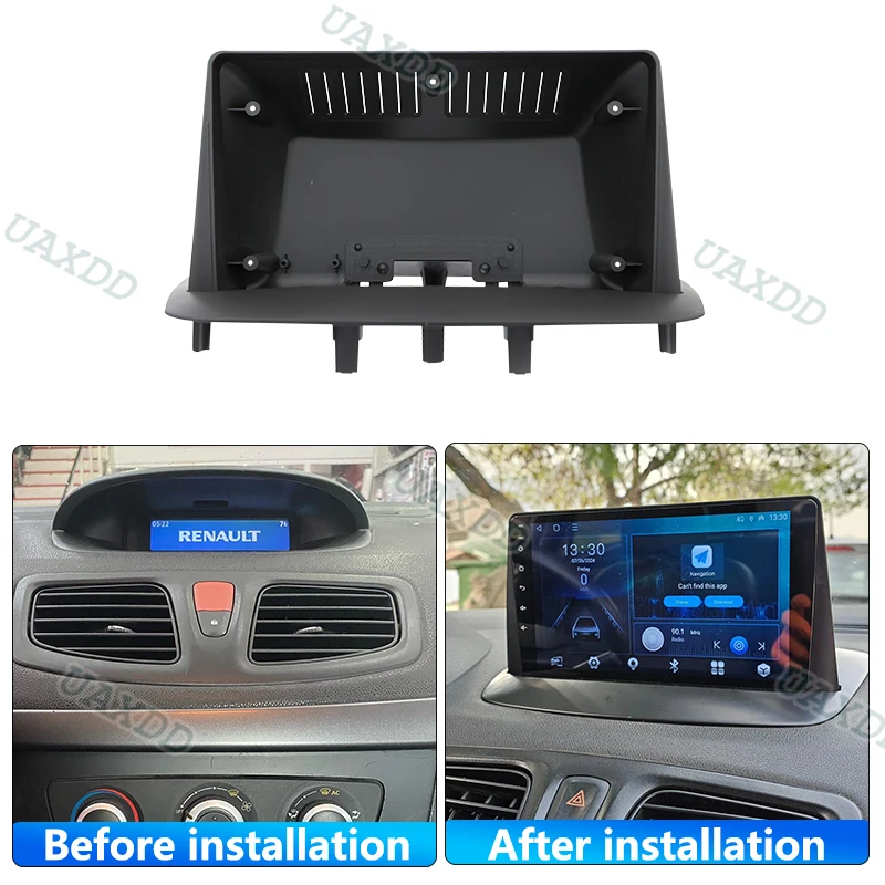 For /RENAULT MEGANE FLUENCE 9INCH Car DVD Radio Android Host Speaker Decoder MP3 MP5 Fascia Audio Multimedia Fasica Frame