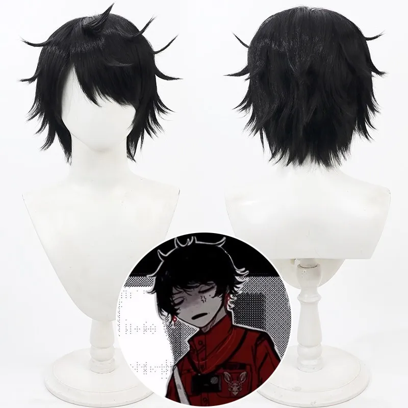 غطاء الرأس Li Yuting شعر مستعار تأثيري المسامير الشعر الأسود هدية عيد الهالوين