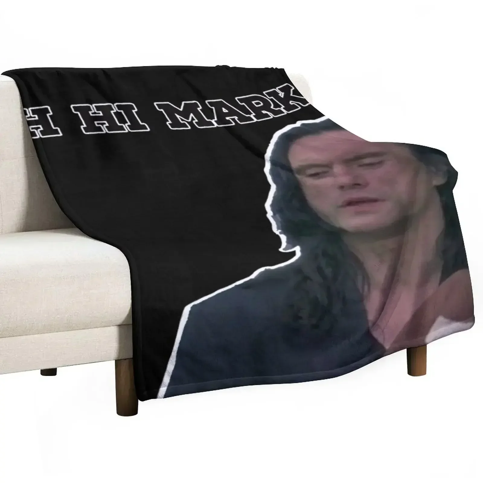 Oh hi Mark Wiseau Throw Blanket Beach Thins Decoratives Decorative Sofa Blankets