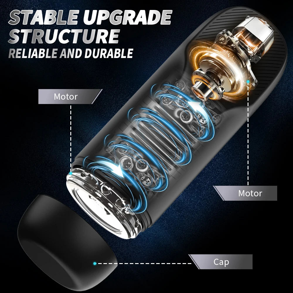 Rotating Male Masturbator Cup Sucking Penis Trainer Thrusting Pocket Pussy Adult Sex Toys For Men - view 6