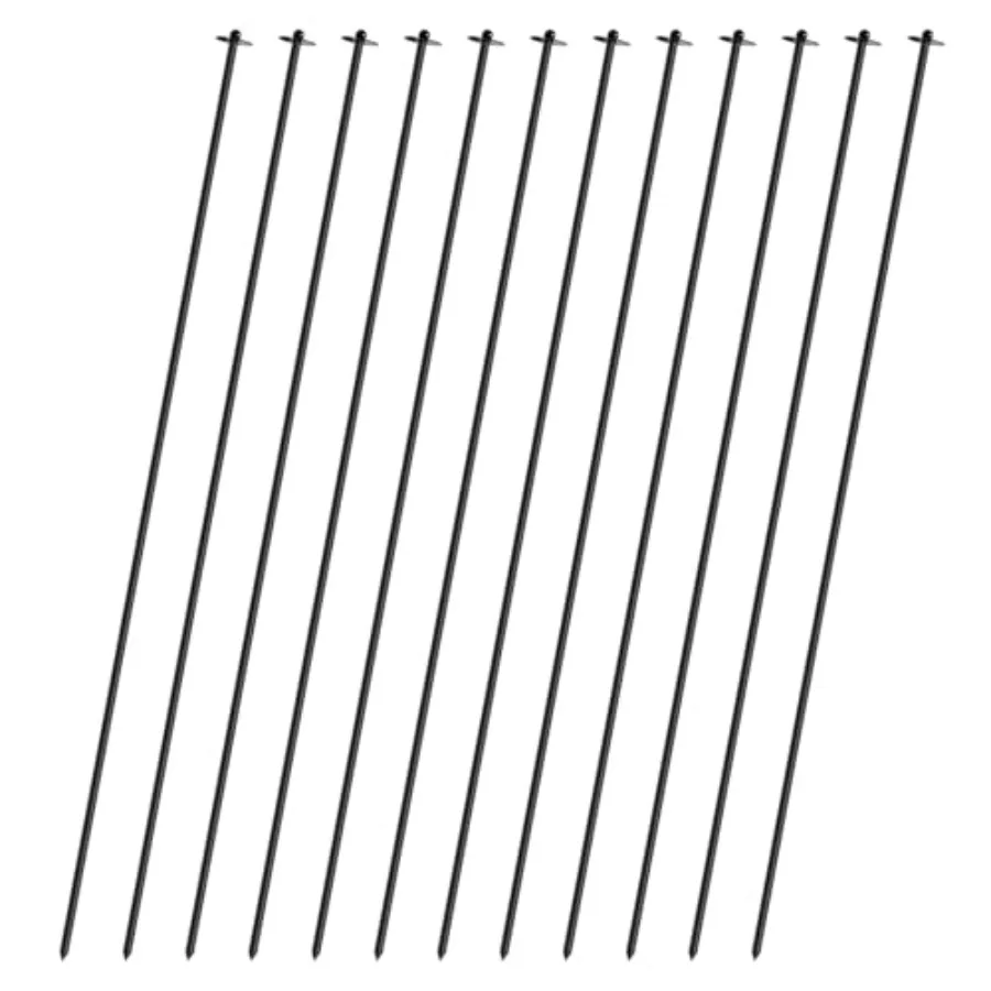 

72 Inch Garden Stake Netting Support, Black Heavy Duty Powder Coated Steel Frame for Garden Fencing, Plant and Crop Protection