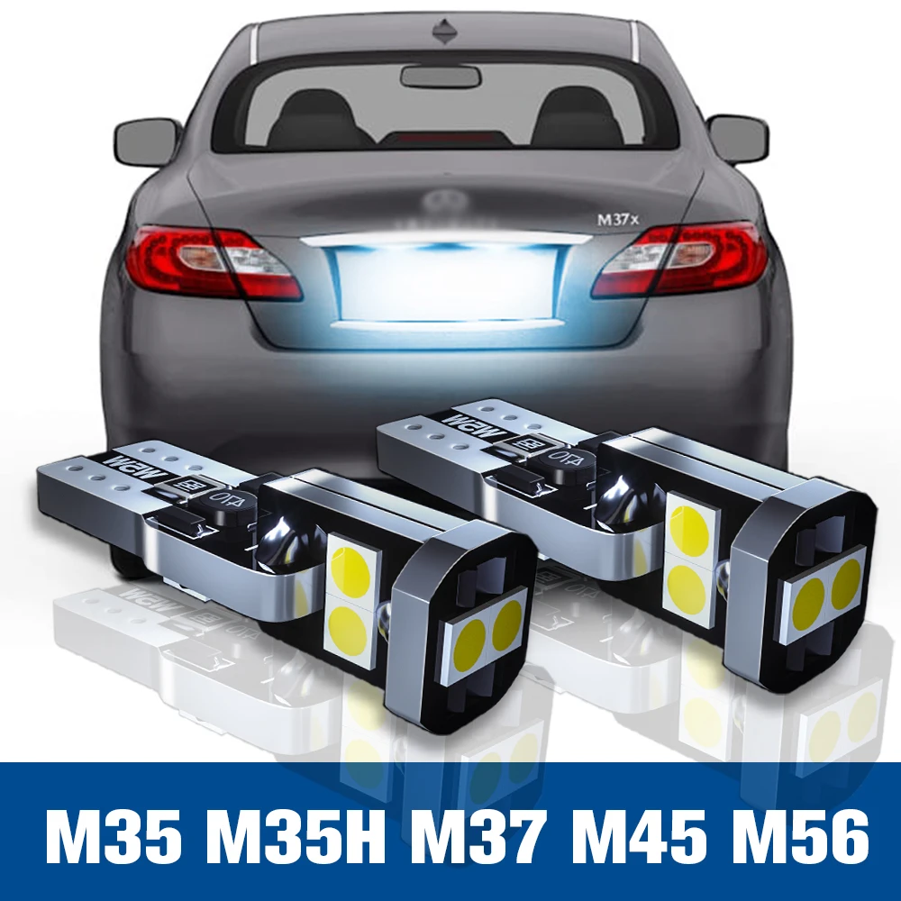 

2pcs LED License Plate Light Lamp Accessories Canbus For Infiniti M35 M35H M37 M45 M56 2005 2006 2007 2008 2009 2010 2011 2012