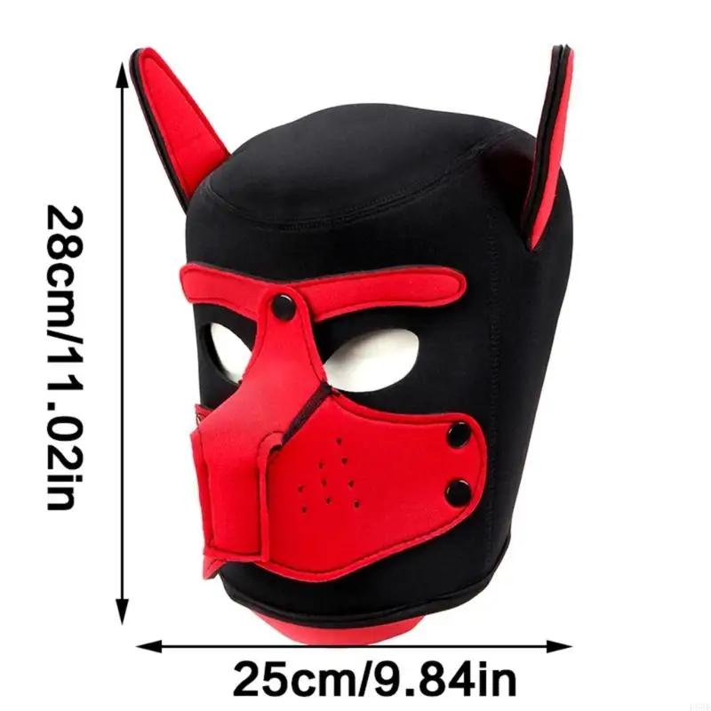 H58e Halloween Dog Mask comodo da indossare coprite per cani per cani per donna che ha evento cosplay Halloween Dress