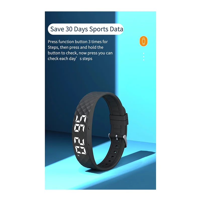 ABSQ-Smart Bracelet LED Digital Smart Clock Smart Band Running Pedometer Monitoring Smart Band Vibration Reminder