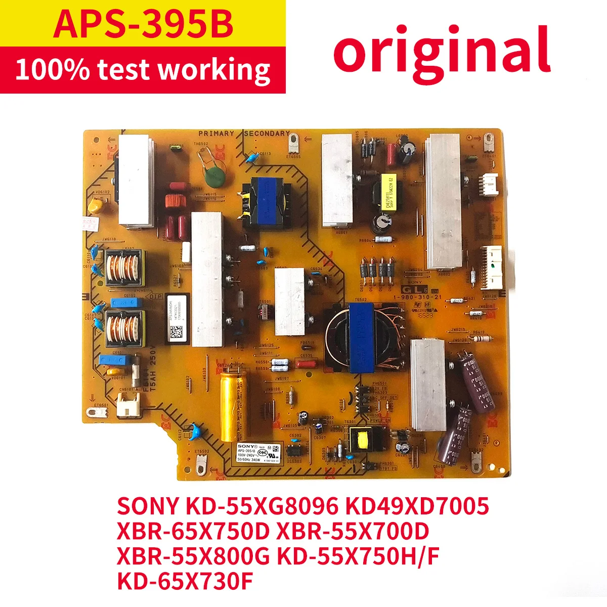 Test Work Power Board APS-395B 14763321 1-474-633-23 for SONY KD-55XG8096 KD49XD7005 XBR-65X750D XBR-55X700D XBR-55X800G