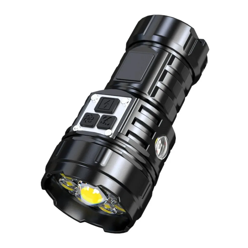 الشعلة مصباح يدوي محمول مقاوم للماء 17 طرق مصباح LED فائق السطوع جيب مشاعل USB قابلة للشحن ضوء العمل فانوس التخييم
