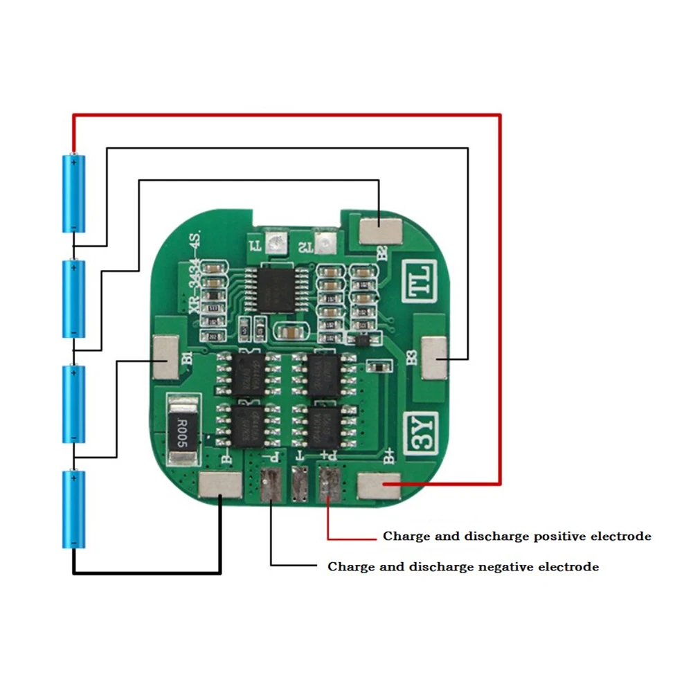 

4S Configuration Lithium Battery Protection Board 12 8V with Enhanced Safety Features for Charging and Discharging