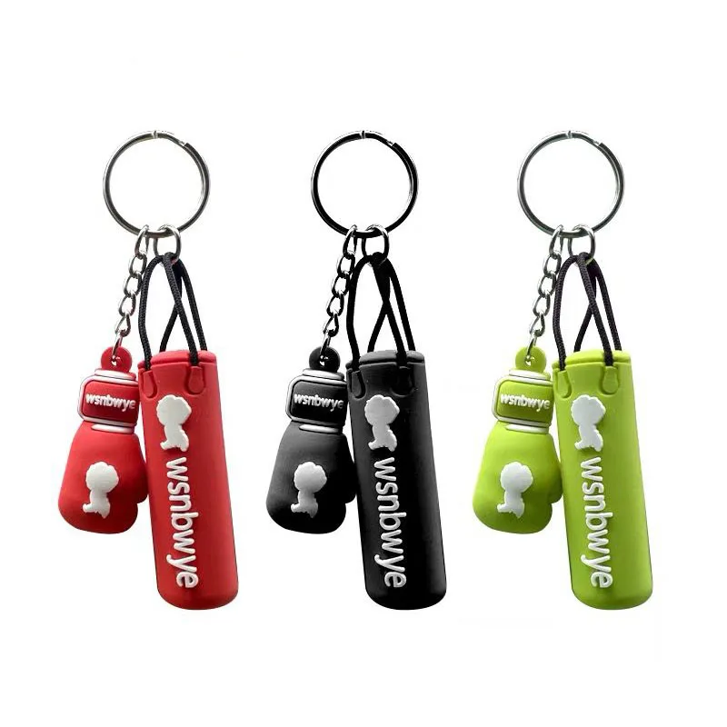 3D boxing gloves keychain key ring sports key chain key holder creative portachiavi chaveiro llaveros hombre bag charm