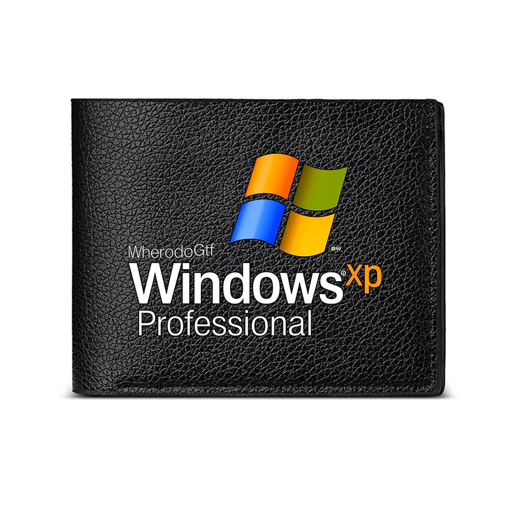 Windows Xp Professional Logo Design Men S Wallet Card Holder Casual Business Fashion Print Style