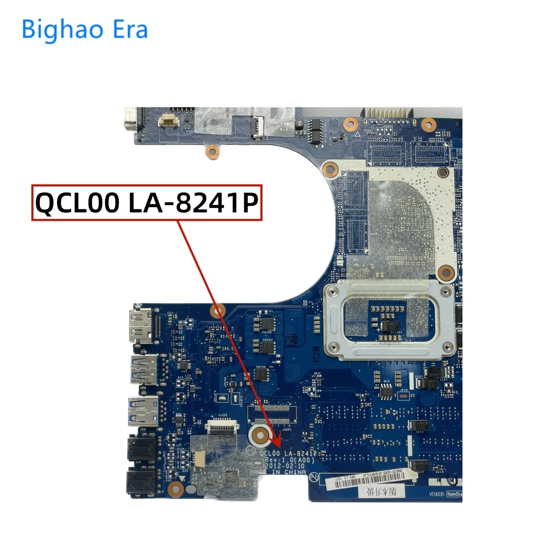 Für dell vostro 3560 v3560 laptop motherboard qcl00 LA-8241P mit hm76 shipset hd7670m 1gb-gpu CN-0PYFNX 0pyfnx CN-0RDH49 0 rdh49